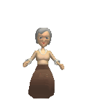 old woman jumping for joy