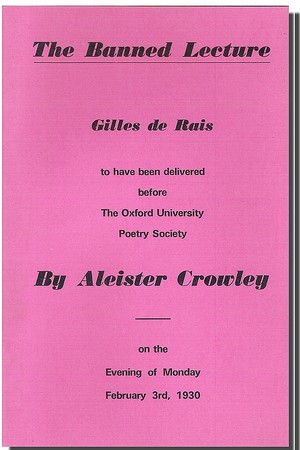 Cover of the printed version of the
                    Banned Lecture